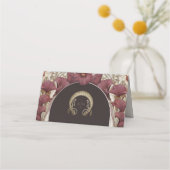 コーラリリー名結婚のテーブルヴィンテージアールヌーボー プレイスカード (裏面)