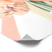 コーラルお洒落、付き添い人ブーケ(B) ポスター (角)