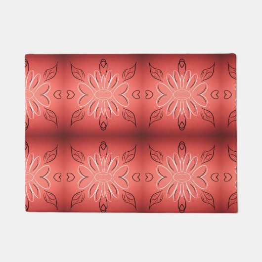 コーラルかわいらしかわいらしフローズフロアマット ドアマット (正面)