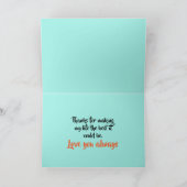 コーラルかわいらしターコイズマザーズデイカード シーズンカード (内部)