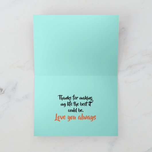 コーラルかわいらしターコイズマザーズデイカード シーズンカード (内部)