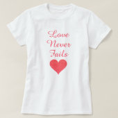 コーラルかわいらしハートラブTシャツ Tシャツ (デザイン正面)