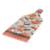 コーラルかわいらし&オレンジフローラパネル カッティングボード (角)