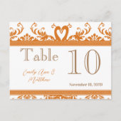 コーラルとアイボリースワンダマスクテーブル番号 ポストカード (正面)