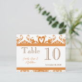 コーラルとアイボリースワンダマスクテーブル番号 ポストカード (スタンド正面)