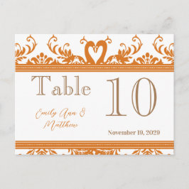 コーラルとアイボリースワンダマスクテーブル番号 ポストカード