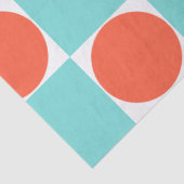 コーラルとアクアサークルチェッカーボード 薄葉紙 (詳細)