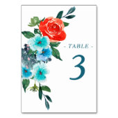 コーラルとアクアフローラ結婚ズ テーブルナンバー (裏面)