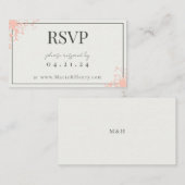 コーラルとクリームの返信はがき エンクロージャーカード (正面/裏面)