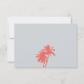 コーラルとグレイの出欠確認ボーディングパス メキシコへ 出欠カード (裏面)