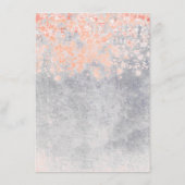 コーラルとグレーのコンフェッティ ウェディング情報 エンクロージャーカード (裏面)