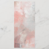 コーラルとグレーの抽象芸術のブ結婚ラッシュストロークのメニュー メニュー (裏面)