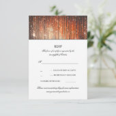 コーラルとゴールドの結婚式の招待状（出欠確認） 出欠カード (スタンド正面)