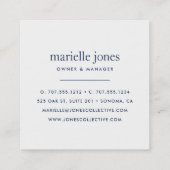 コーラルとネイビーのパイナップル スクエア名刺 (裏面)