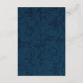 コーラルとネイビーブルーのシャビーシックなSave the Date セーブザデート (裏面)