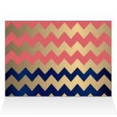 コーラルとネイビーブルーの金ゴールドハート – ありがとう (内部横(上))