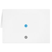 コーラルとネイビーブルーの金ゴールドハート – ありがとう (裏面横)