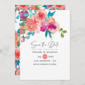 コーラルとファンダンゴ結婚フローラ セーブザデート (正面/裏面)