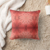 コーラルとブルゴーニュ クッション (ブランケット)
