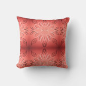 コーラルとブルゴーニュ クッション (正面)