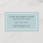 コーラルとブルーの女性シルエットの名刺 名刺 (裏面)