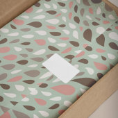 コーラルとミントの雨滴模様 薄葉紙