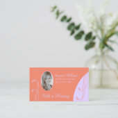 コーラルとラベ華美ンダーポートレート写真 名刺 (スタンド正面)