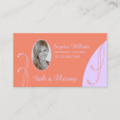 コーラルとラベ華美ンダーポートレート写真 名刺 (正面)