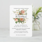 コーラルと赤面牡丹、バラwシダリース結婚ズ 招待状 (スタンド正面)