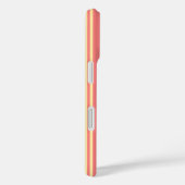 コーラルと黄色のキャンディストライプ Case-Mate iPhoneケース (裏面 / 右)