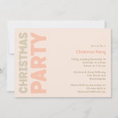 コーラルはっきりしたモダンクリスマスパーティの招待状 招待状 (正面)
