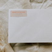 コーラルはっきりしたモダンメリークリスマス差出人住所 ラベル