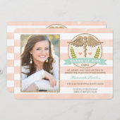 コーラルアクア歯科学校卒業発表 招待状 (正面/裏面)