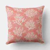 コーラルアクセント枕 | 沿岸装飾用クッション クッション (裏面)