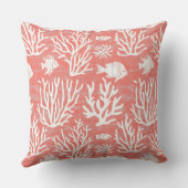 コーラルアクセント枕 | 沿岸装飾用クッション クッション (裏面)