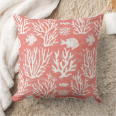 コーラルアクセント枕 | 沿岸装飾用クッション クッション (ブランケット)