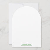 コーラルアップルアクアヴィンテージバード結婚式招待状 招待状 (裏面)