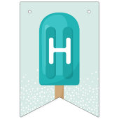 コーラルアンドアクアサマーポップシクルハッピーバースデー バンティングフラッグ (第2の旗)