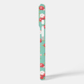 コーラルアンドアクアシックヴィンテージフローラプリントモノグラム Case-Mate iPhoneケース (裏面 / 左)