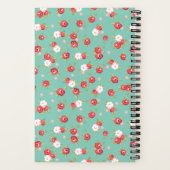 コーラルアンドアクアディンティフローラプリント ノートブック (裏面)