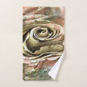 コーラルアンドグレーロマンティッ芸術的クバラ バスタオルセット (ハンドタオル)