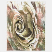 コーラルアンドグレーロマン芸術的ティックバラ フリースブランケット (正面)