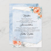 コーラルアンドダスティー結婚ブルーズ情報ゲスト エンクロージャーカード (正面/裏面)