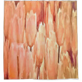 コーラルアンドデザートミストチューリップ芸術的抽象芸術 シャワーカーテン (正面)