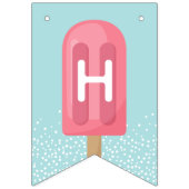 コーラルアンドピンクサマーポスクルハッピーバースデー バンティングフラッグ (第2の旗)