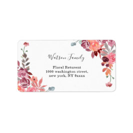 コーラルアンドピーチウォーターフローラ結婚ズ ラベル