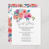 コーラルアンドファンダンゴフローラ結婚ズゲスト詳細 エンクロージャーカード (正面/裏面)