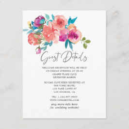 コーラルアンドファンダンゴフローラ結婚ズゲスト詳細 エンクロージャーカード