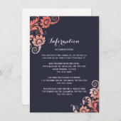 コーラルアンドブルーフローラ詳細カード エンクロージャーカード (正面/裏面)