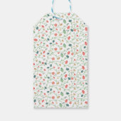 コーラルアンドブルーワイルドフラワーズブライダルシャワー ギフトタグ (裏面)